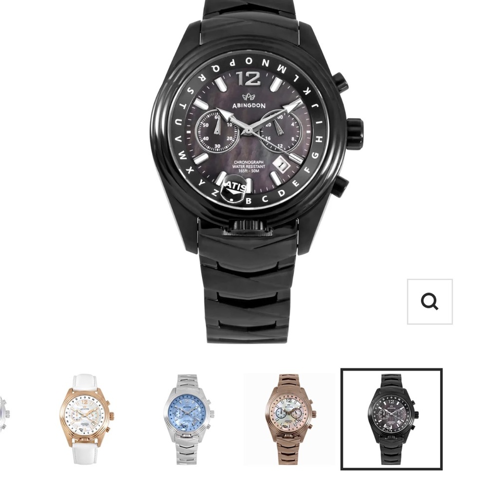 Abingdon Black Chronograph Watch